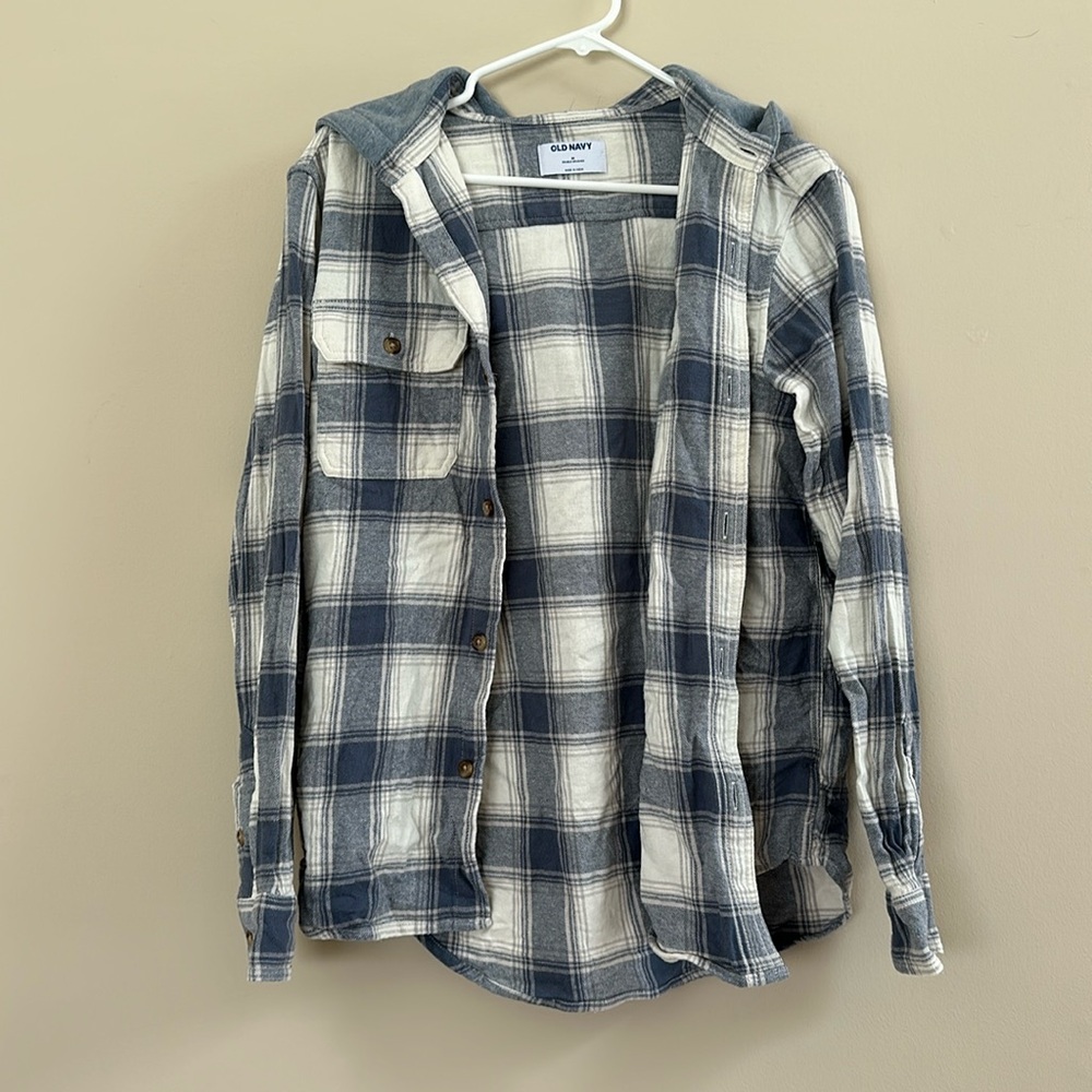 Old Navy Hooded Flannel